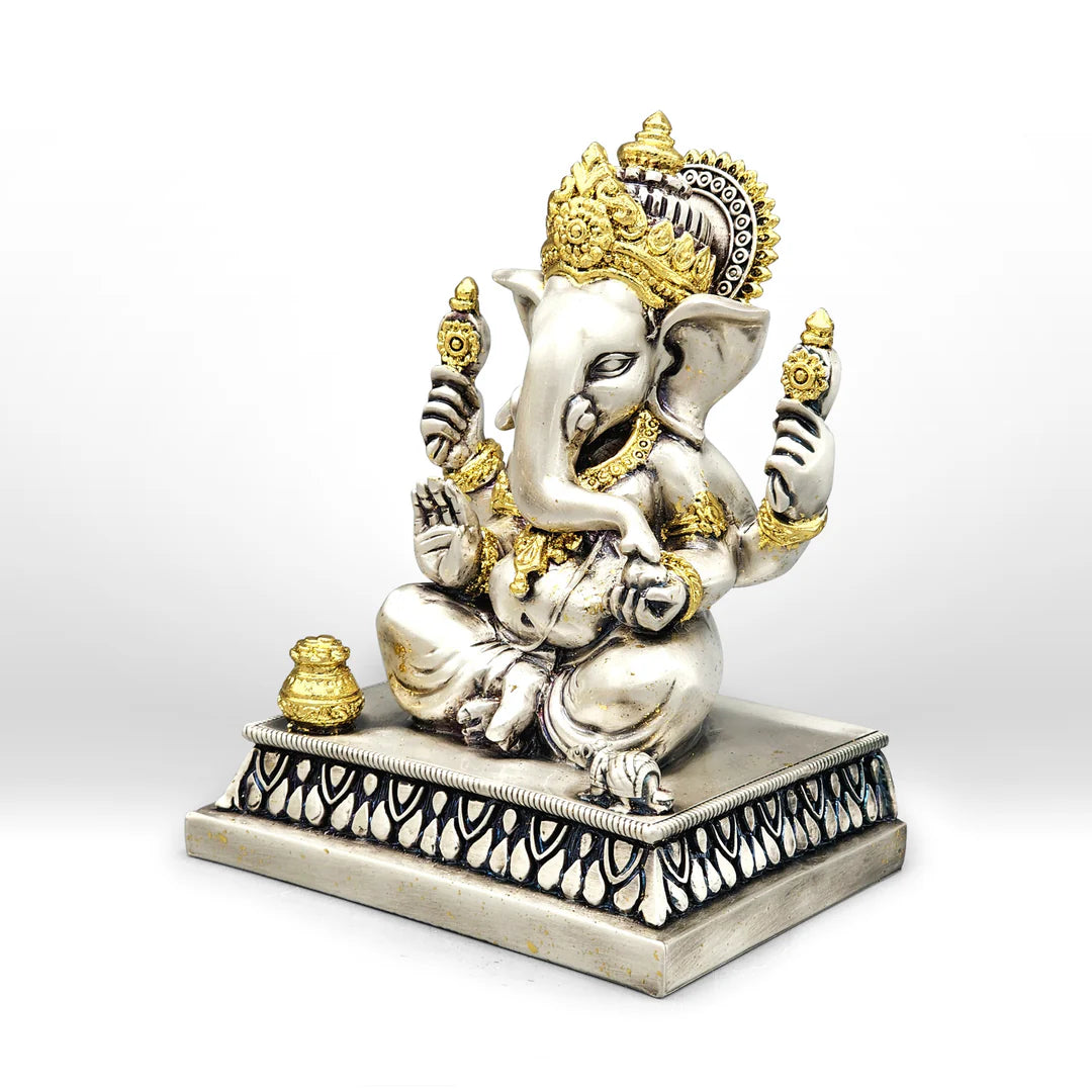 Silver Plated Lord Ganesha Idol
