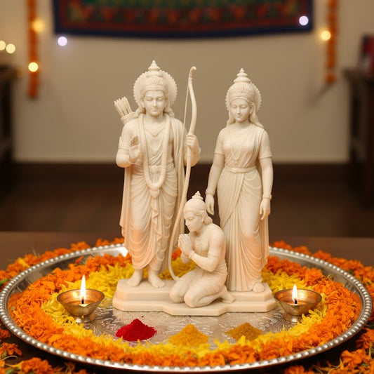 Lord Sita Ram With Hanuman