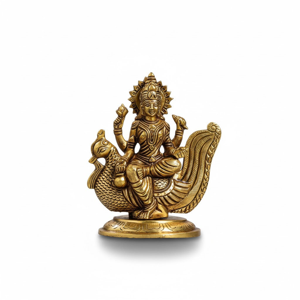 Brass Lord Saraswati Mata Idol