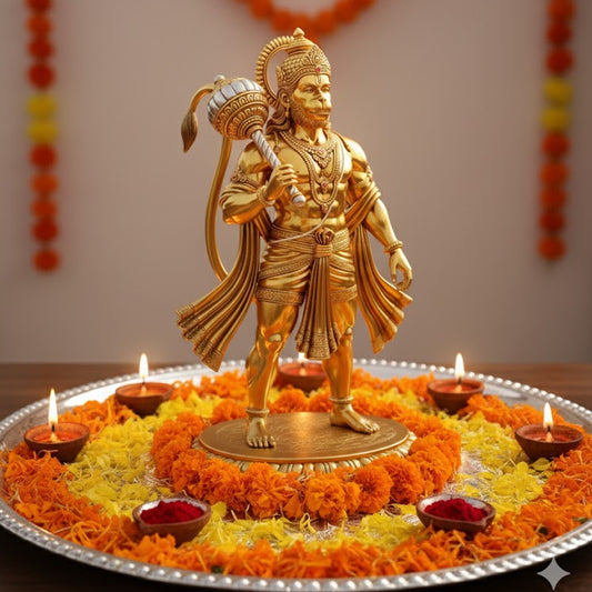 Bronze finish Lord Hanuman Idol