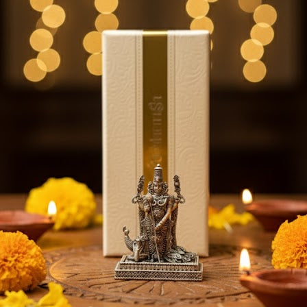 Silver Plated Lord Murgan Ji Idol Style 2 (3 Inch)