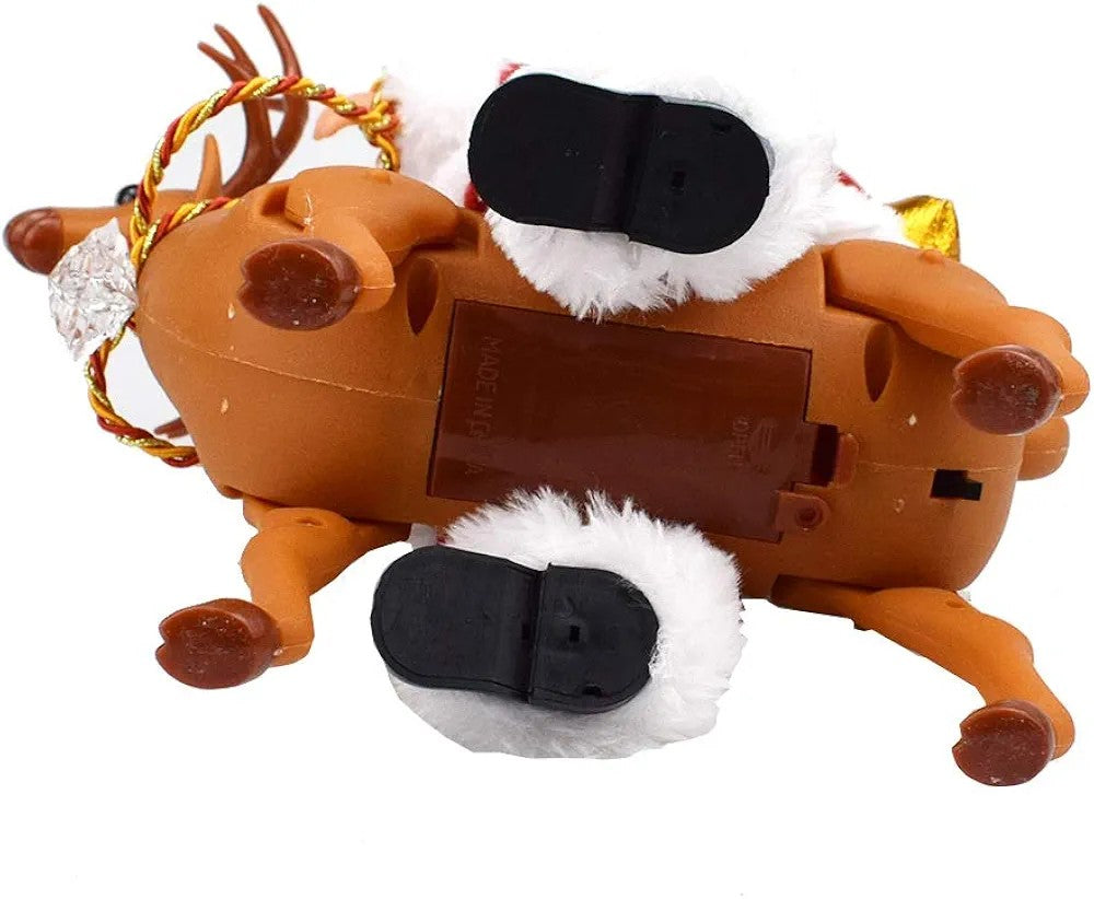 Musical Deer Riding Santa Claus