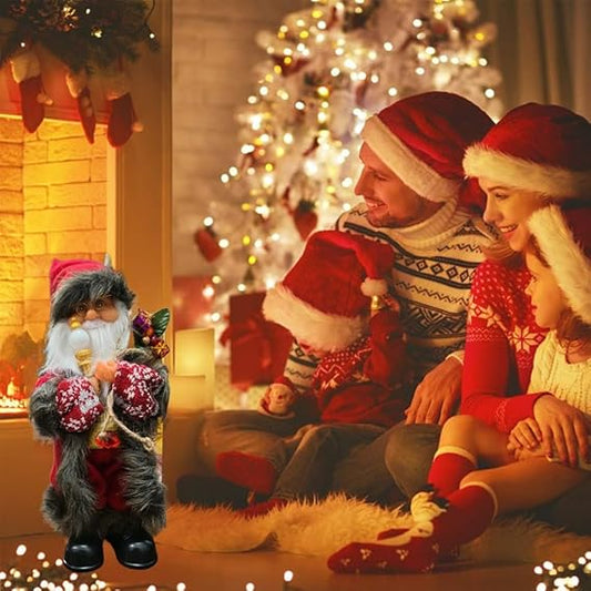 12 Inch Musical Santa Claus Toy with Light – Singing Christmas Doll for Home