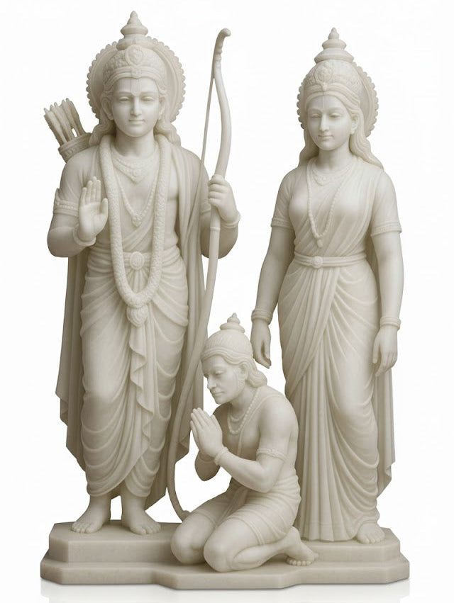 Lord Sita Ram With Hanuman