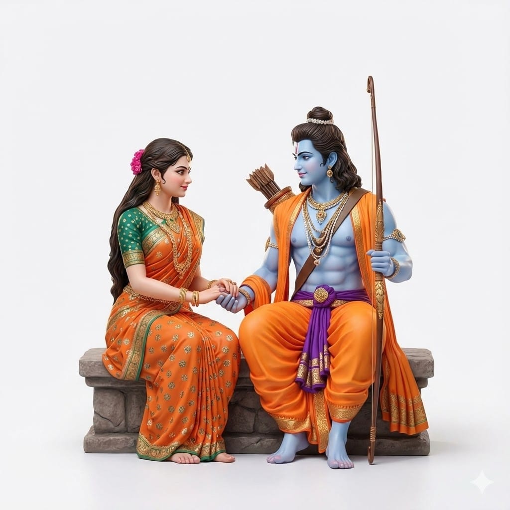 Shri Ram With Sita Mata Idol