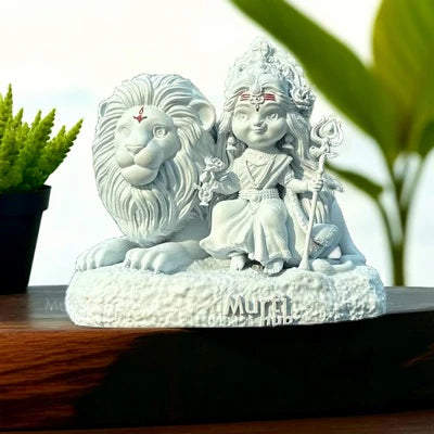 BAAL DURGA MAA WITH LION – CAR DASHBOARD IDOL