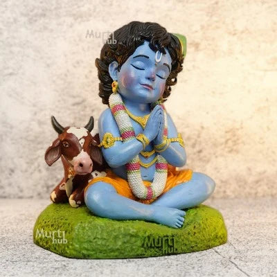 BAAL KRISHNA IDOL WITH COW