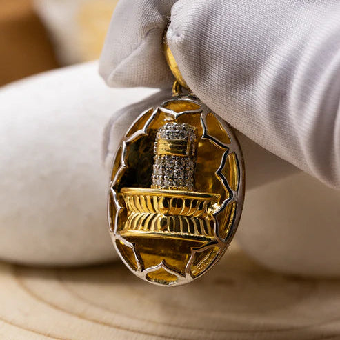 Netted Shiva Lingam Pendant