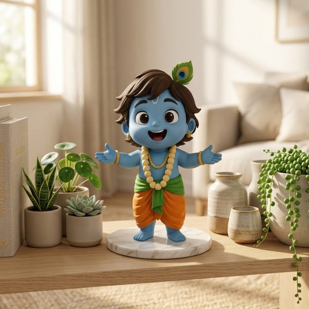 Little Krishna Smiling Statue