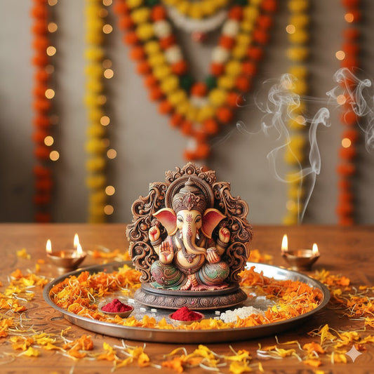 Lord Ganesha Idol Unique Design (8 Inch)
