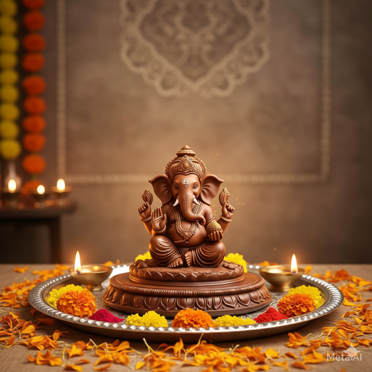 Bronze Finish Lord Ganesh Idol
