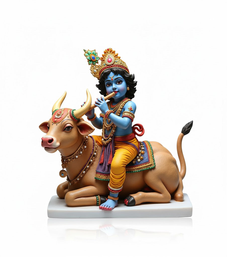 Lord Krishna With Cow