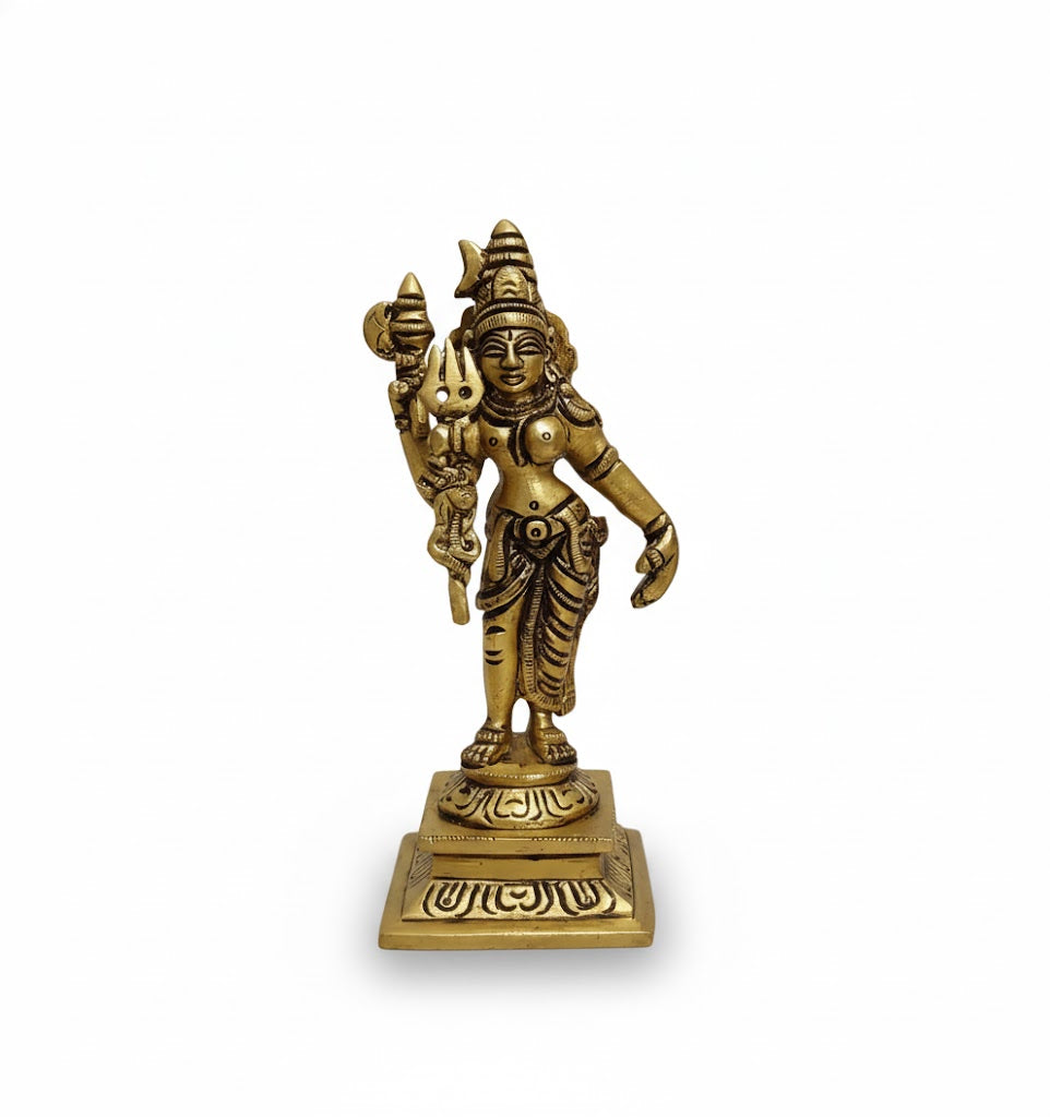 Buy Brass Ardhanarishvara Statue Online β 5 Inch, 440g Handcrafted Divine Idol