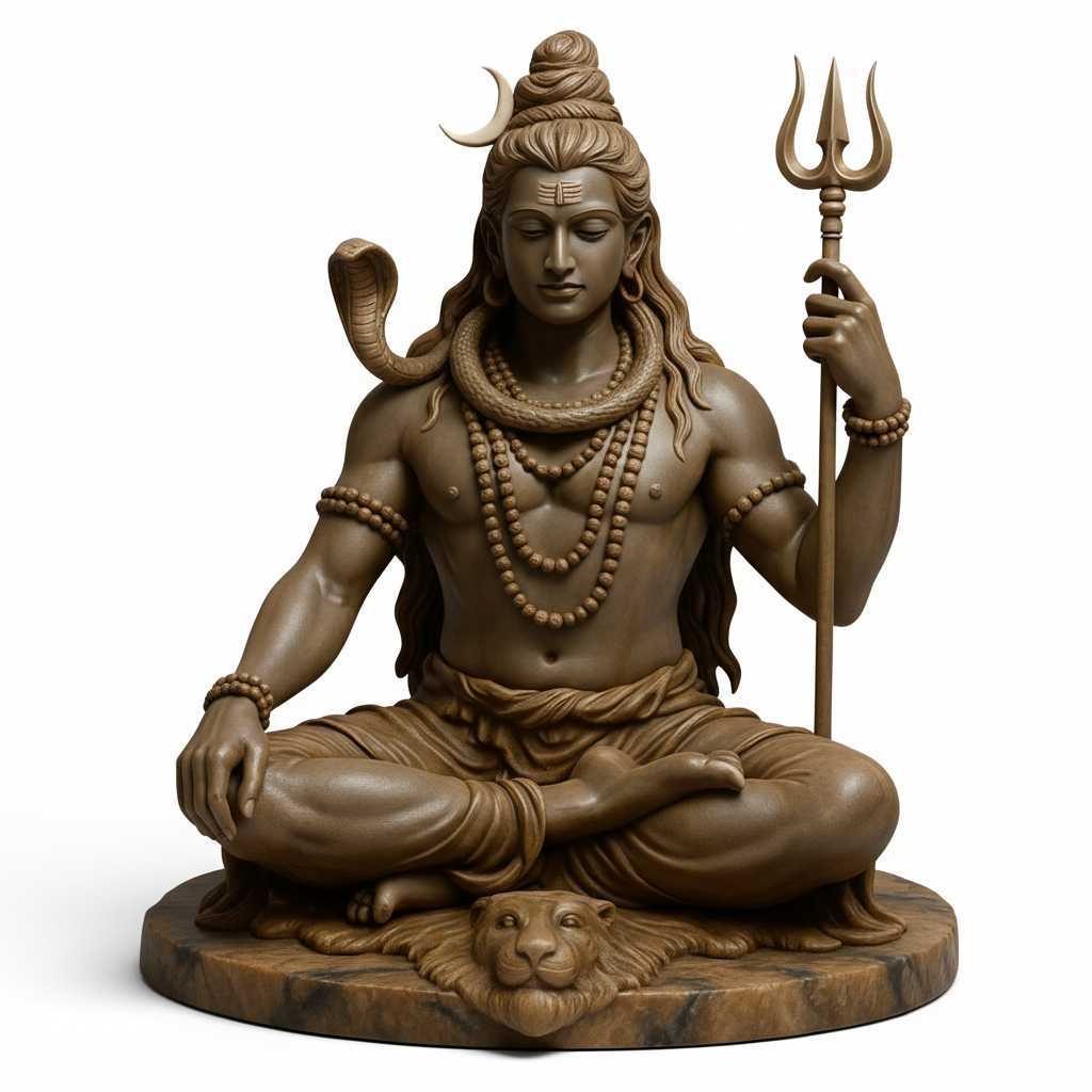 Bronze Finish Lord Shiv Statue