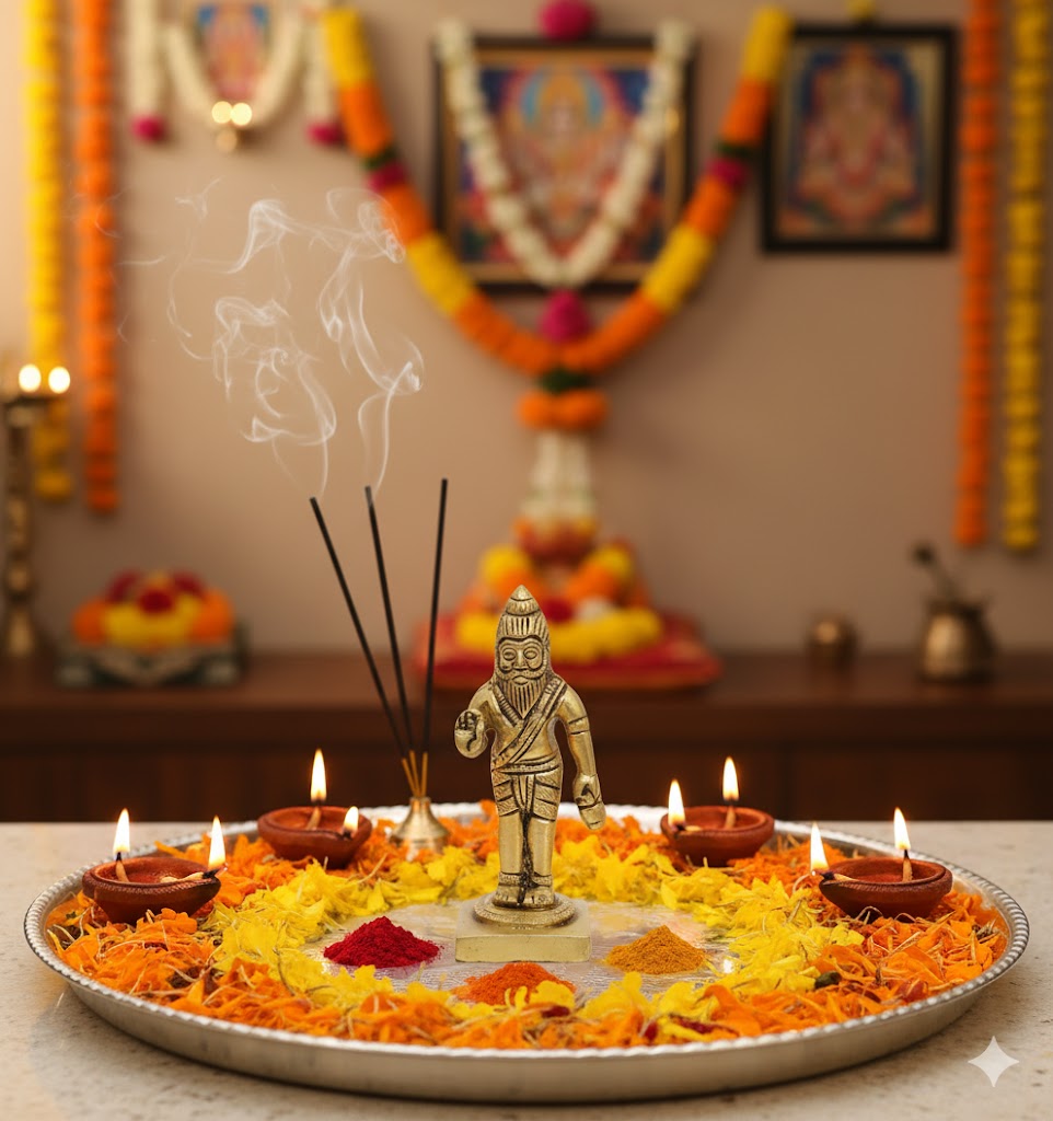 Buy Brass Agathiyar Statue | 140g, 3.2″ Handcrafted Sage Idol for Pooja