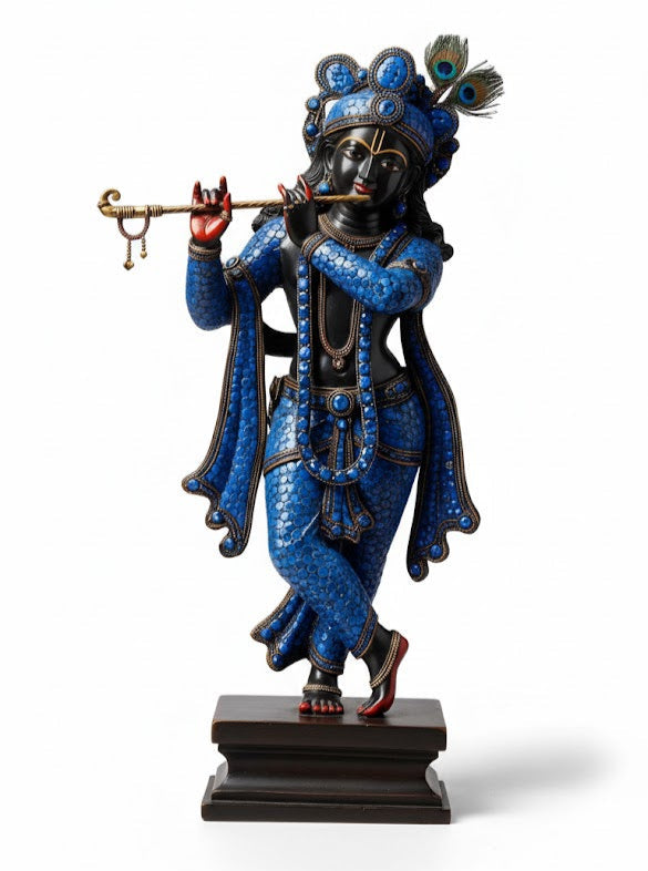 Lord Krishna Statue Antique Color