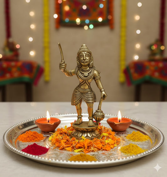 Karuppasamy Vigraham Bronze Idol for Protection & Spiritual Strength