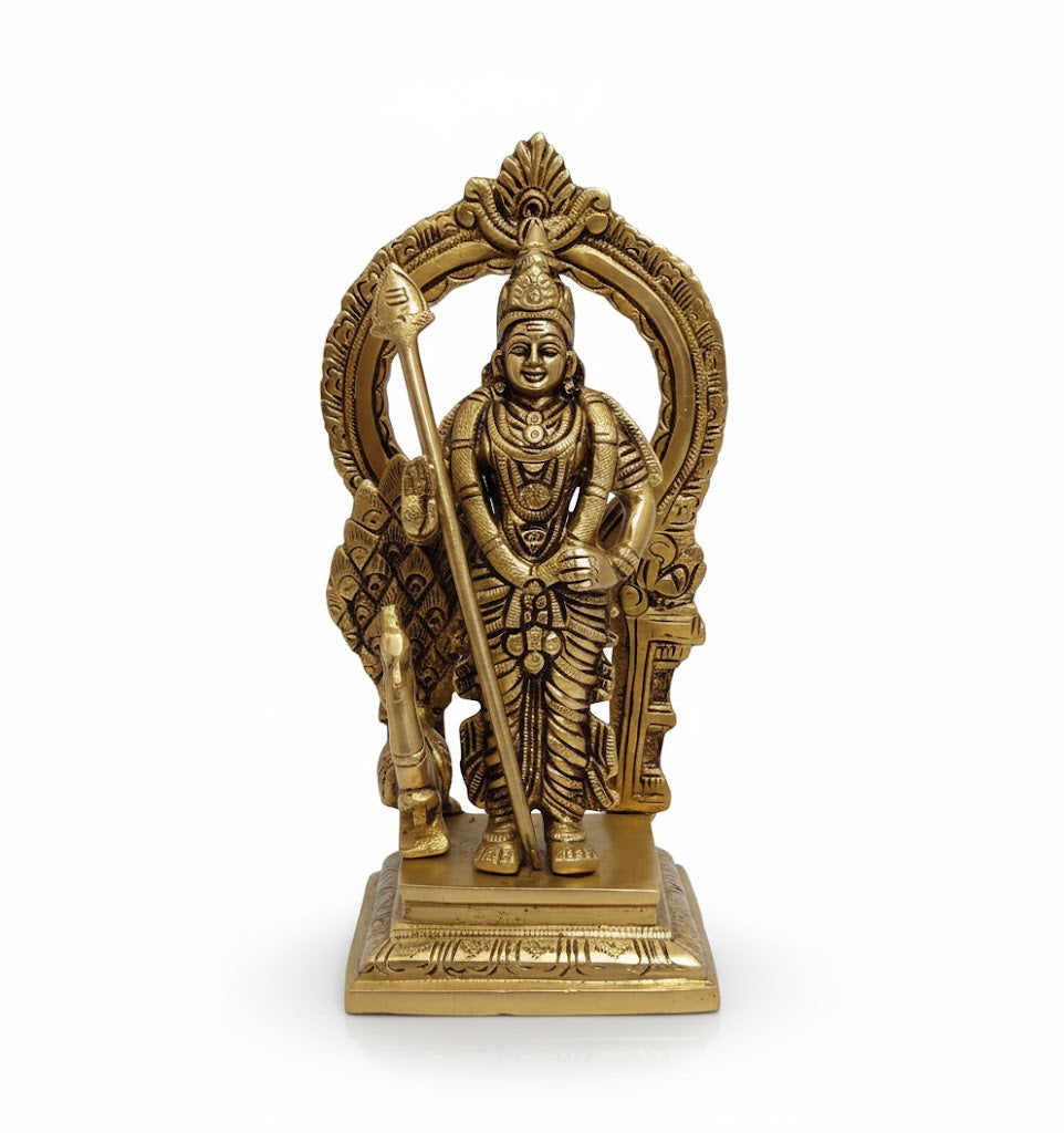 Buy Brass Murugan Statue Hand‑crafted Vel Idol for Devotion & Home Temple