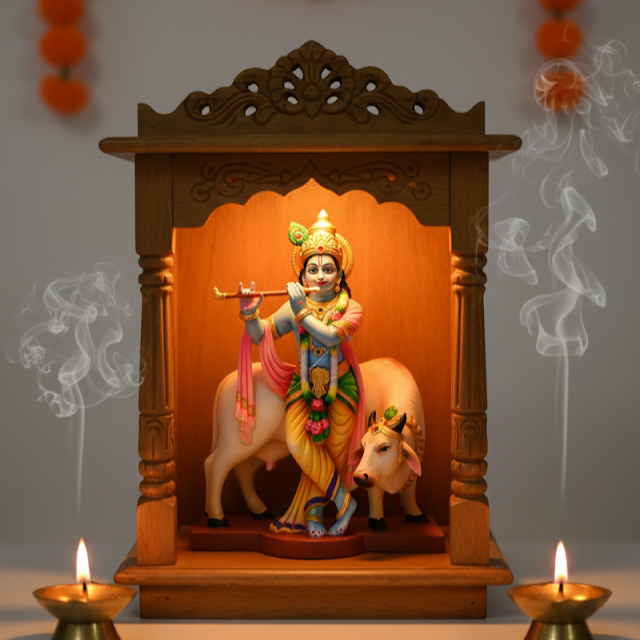 Lord Krishna With Cow