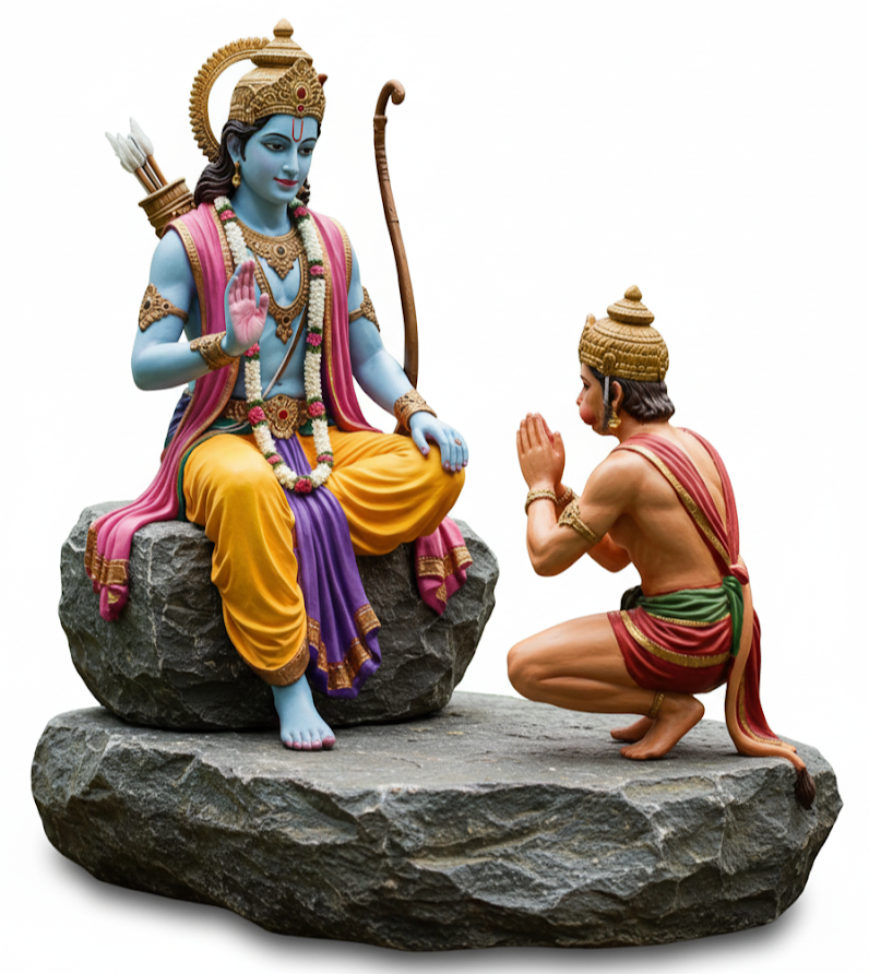 Lord Ram With Hanuman