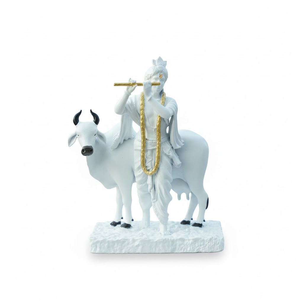 Krishna With Cow Idol