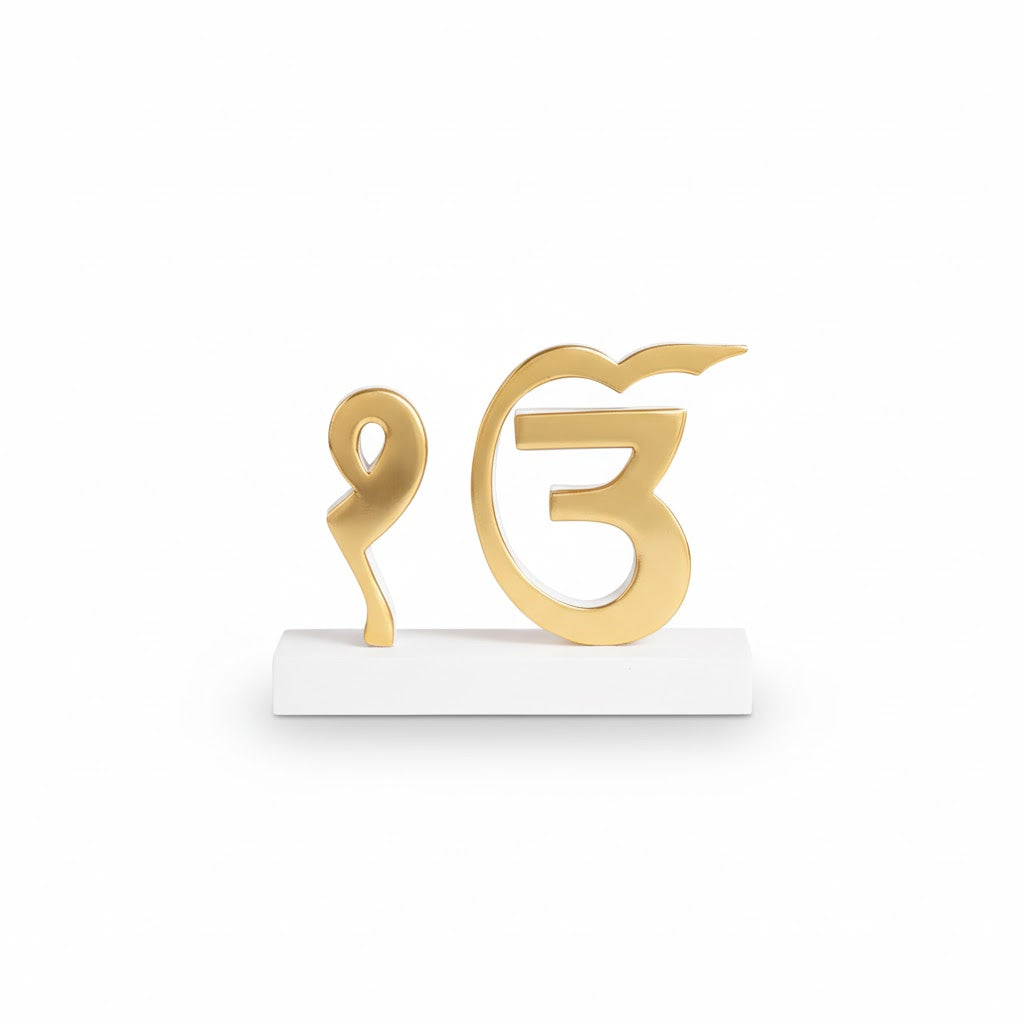 Ek Onkar for Car Dashboard - Gold Plated 4 Inch