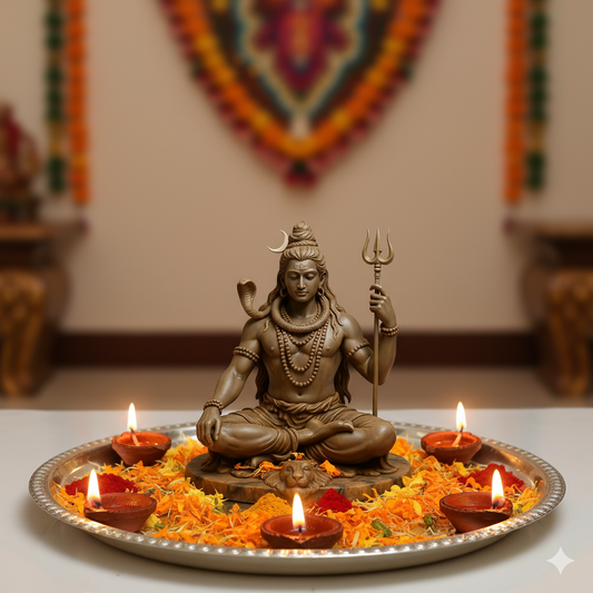 Bronze Finish Lord Shiv Statue