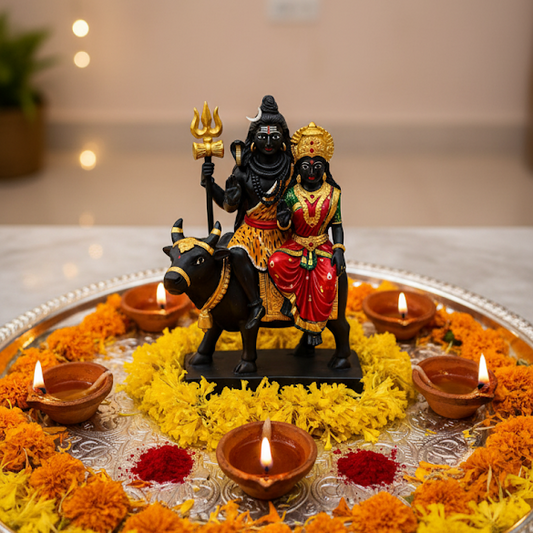 Lord Shiv Parvati With Nandi
