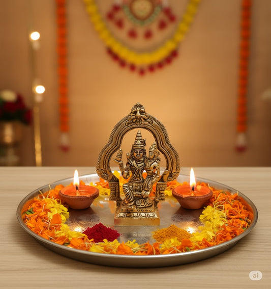 Brass Swarna Akarshana Bhairava Idol