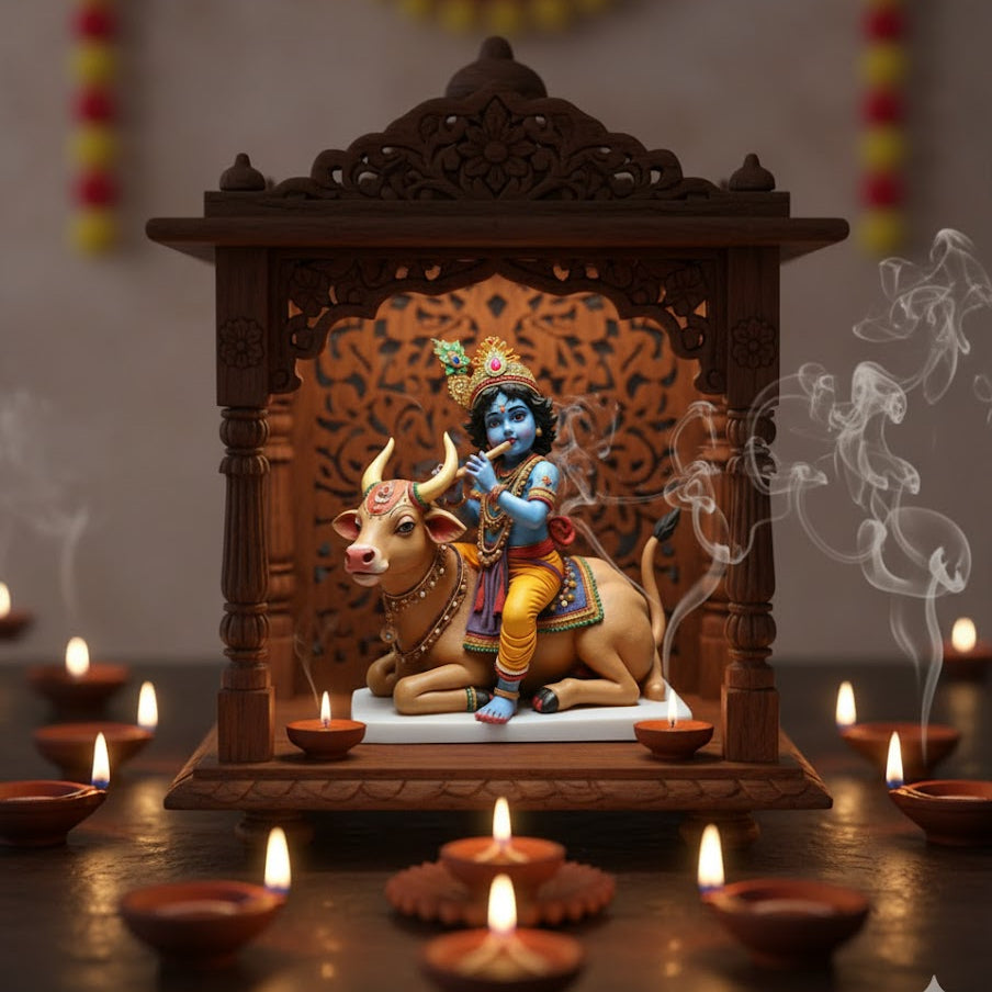 Lord Krishna With Cow