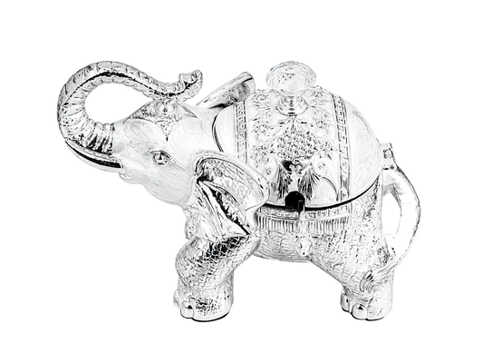 Silver Plated Elephant Idol