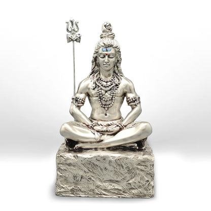 Silver Plated Shiv Shankar Idol