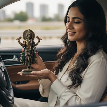 Bronze Finish Lord Vishnu Ji Idol