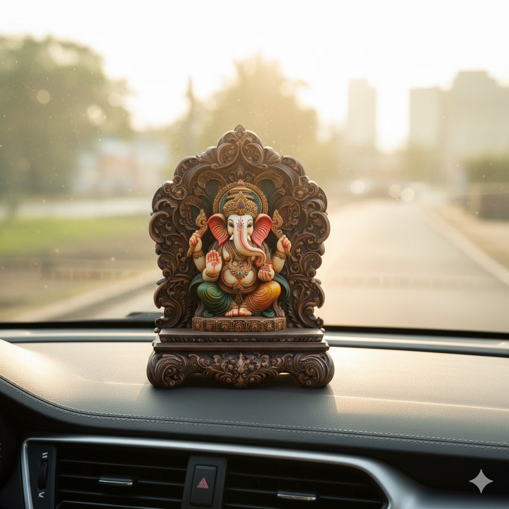 Lord Ganesha Idol Unique Design  (8 Inch)
