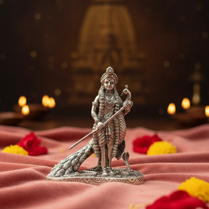 Silver Plated Lord Murgan Ji Idol Style 5 (3 Inch)