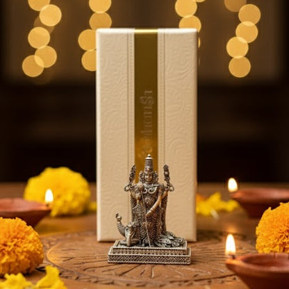 Silver Plated Lord Murgan Ji Idol Style 2 (3 Inch)