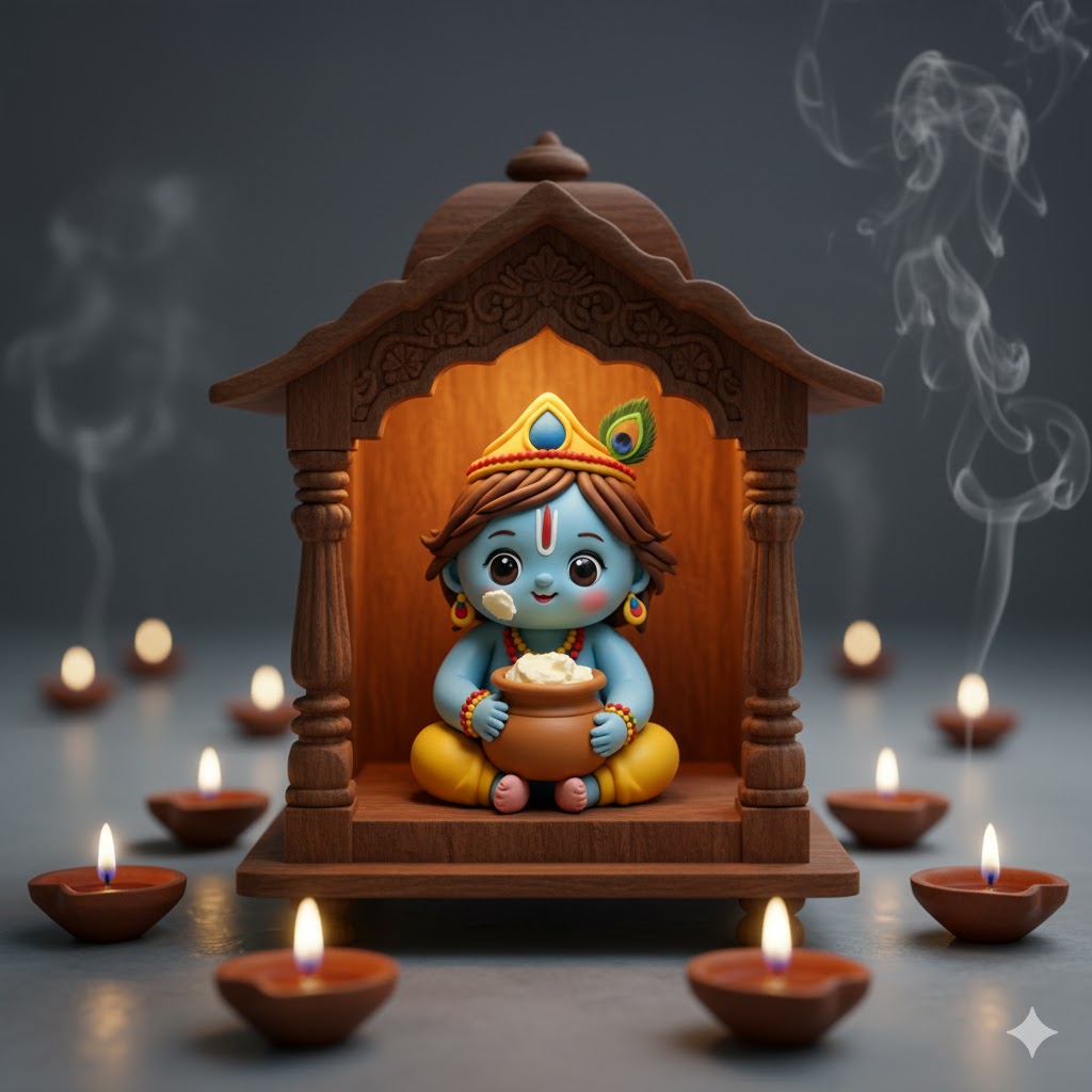 Makhan Chor Krishna Idol