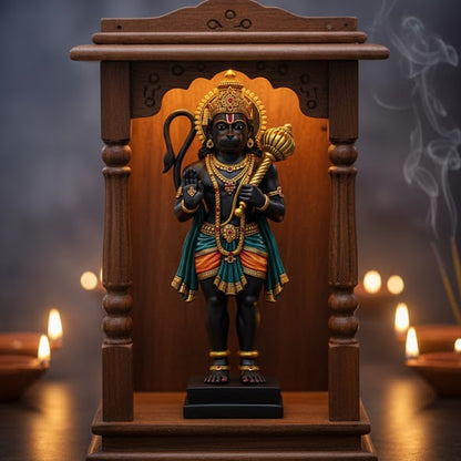 Black stone Lord Hanuman Idol
