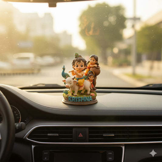 Bal Krishna With Cow Unique Idol (8 Inch)