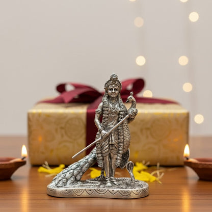 Silver Plated Lord Murgan Ji Idol Style 5 (3 Inch)