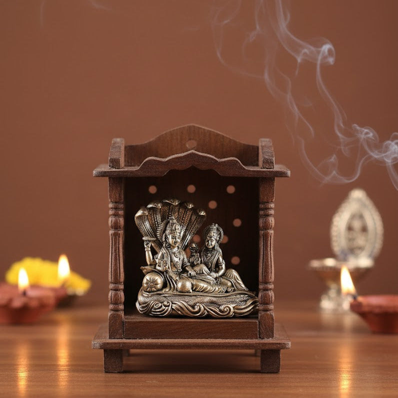 Brass Lord Vishnu Lakshmi Idol