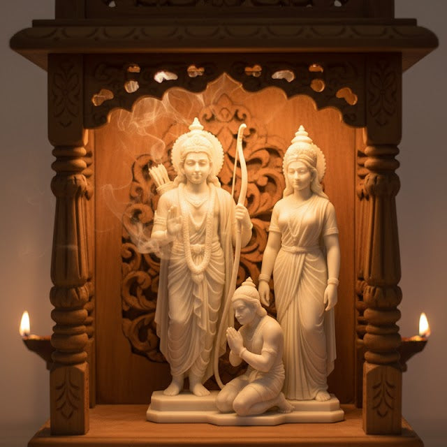 Lord Sita Ram With Hanuman