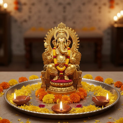 Bronze Finish Lord Ganesha Idol