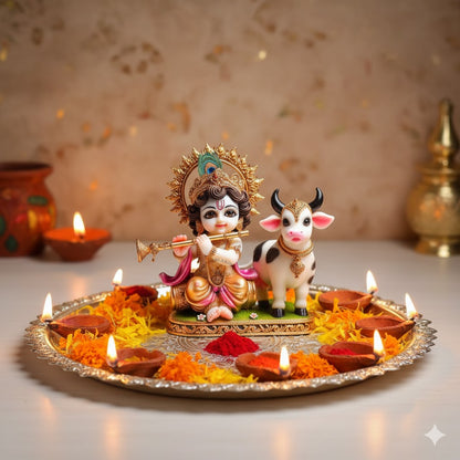Bal Krishna With Cow Idol