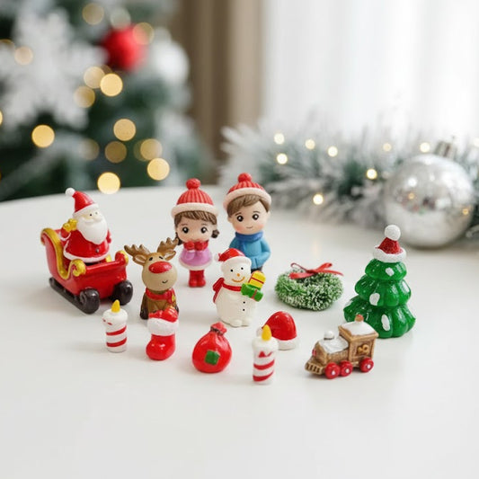 14 pcs Christmas Theme Miniature Decoration Items