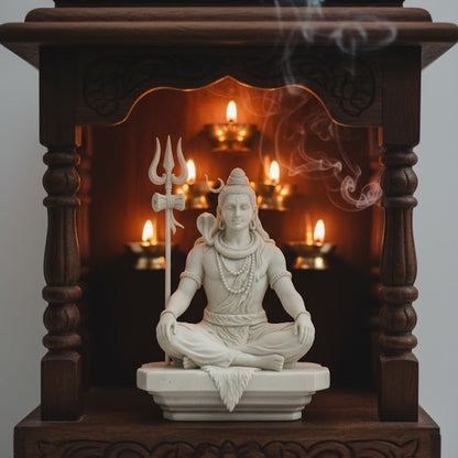 White Marble Lord Shiv Idol