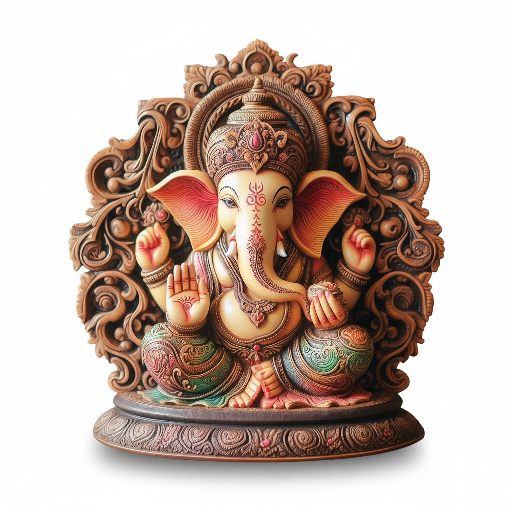 Lord Ganesha Idol Unique Design  (8 Inch)