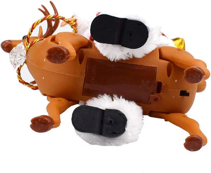 Musical Deer Riding Santa Claus