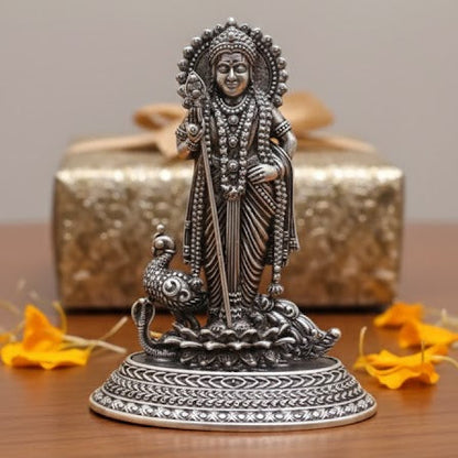 Silver Plated Lord Murgan Ji Idol Style 1 (3 Inch)