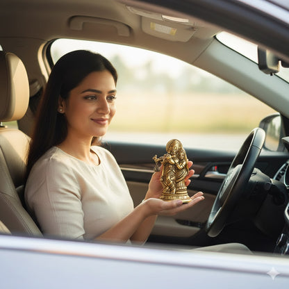 Brass Lord Radha Krishna Idol